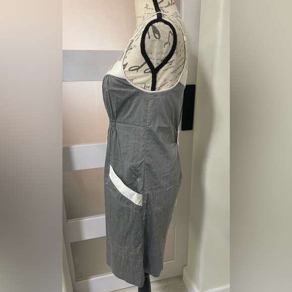 BCBG MAXAZRIA Heathered Grey Poplin shift Dress - Picture 6 of 8